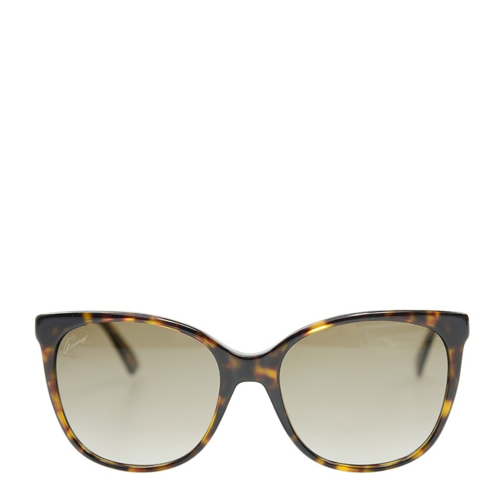 Gucci Tortoiseshell Cat Eye Sunglasses with Brown Gradient Lenses